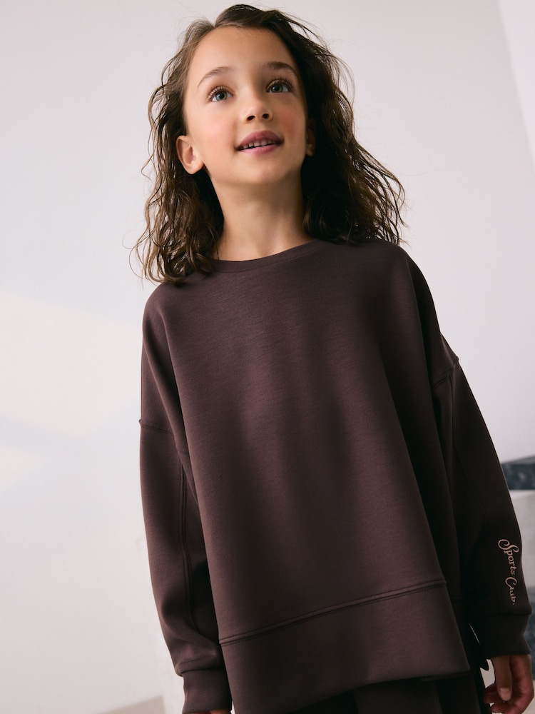 بني - Long Sleeve Wide Leg Set (3-16yrs) - صورة 6 من 6 بني - Long Sleeve Wide Leg Set (3-16yrs) - صورة 6 من 6