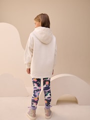 Ecru/Navy Unicorn Graphic Print Hoodie Leggings Set (3-16yrs) - Image 3 of 4