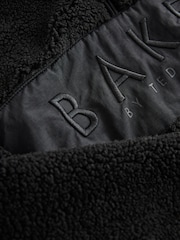 Baker by Ted Baker Borg Zip Through Black Fleece - Image 4 of 6