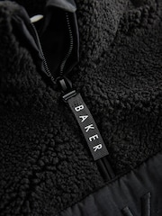 Baker by Ted Baker Borg Zip Through Black Fleece - Image 5 of 6