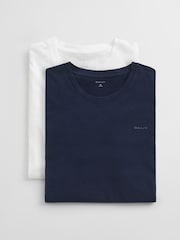 GANT Navy/White Regular-Fit T-Shirts 2 Pack - Image 1 of 4
