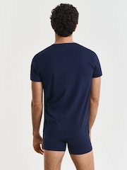 GANT Navy/White Regular-Fit T-Shirts 2 Pack - Image 3 of 4