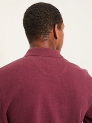 FatFace Shawford Claret Long Sleeve Polo - Image 4 of 6