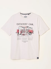 FatFace Natural VW Getaway Car Graphic T-Shirt - Image 5 of 5