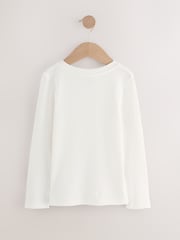 Navy/White Stripe Long Sleeve Ribbed Tops 3 Pack (3-16yrs) - Image 5 of 10