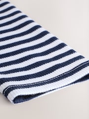 Navy/White Stripe Long Sleeve Ribbed Tops 3 Pack (3-16yrs) - Image 8 of 10