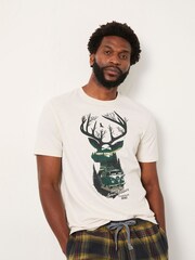 FatFace Natural VW Stag Tshirt - Image 1 of 6