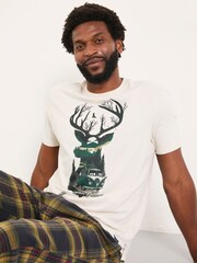 FatFace Natural VW Stag Tshirt - Image 4 of 6