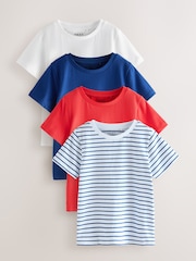 Red/Blue T-Shirts 4 Pack (3-16yrs) - Image 1 of 7