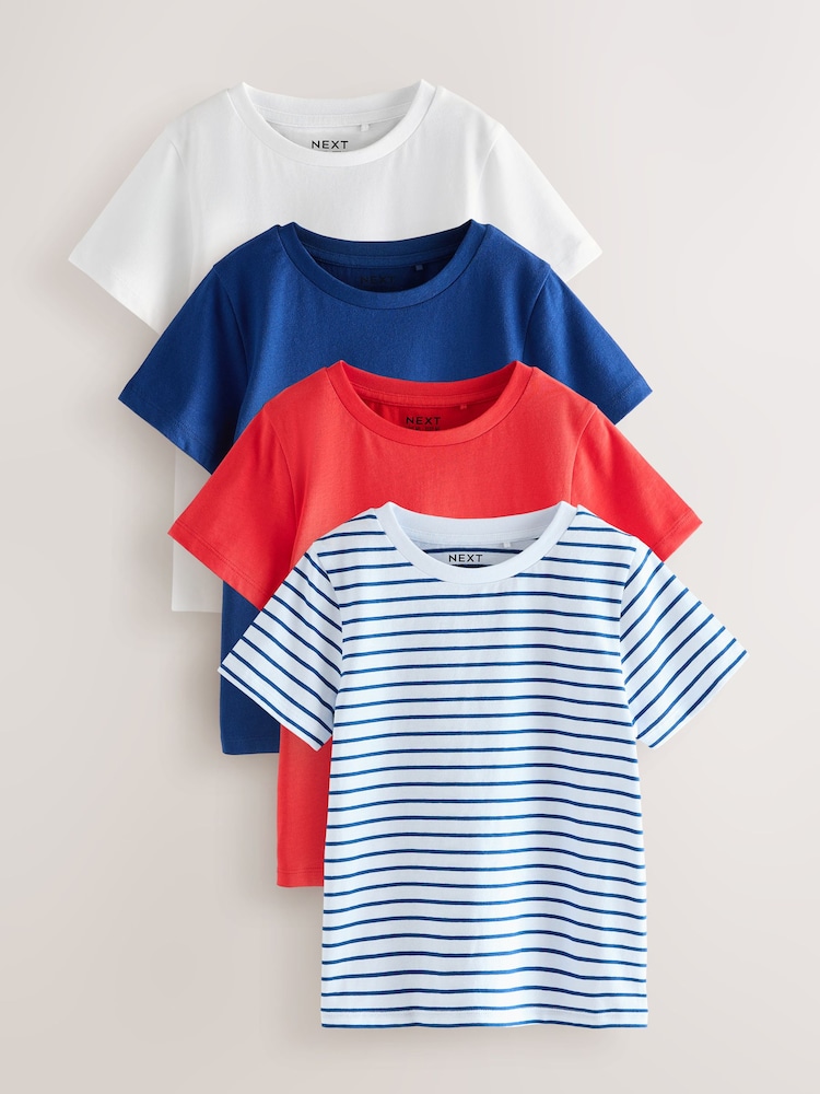 Red/Blue T-Shirts 4 Pack (3-16yrs) - Image 1 of 7