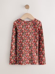 Floral Ribbed Long Sleeve Tops 5 Pack (3-16yrs) - Image 3 of 9