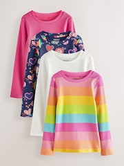 Leuchtend mehrfarbig - Langarm-Ripp-T-Shirts im 4er-Pack (3–16 Jahre) - Bild 1 von 8