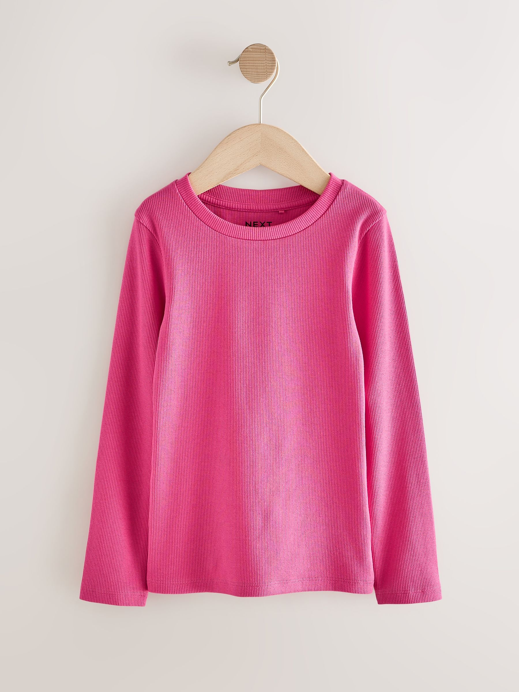 Buy Multi Bright Long Sleeve Ribbed T-Shirts 4 Pack (3-16yrs
