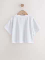 Mauve/White Boxy Bows T-Shirts 2 Pack (3-16yrs) - Image 4 of 6