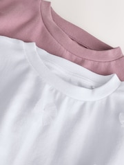 Mauve/White Boxy Bows T-Shirts 2 Pack (3-16yrs) - Image 6 of 6