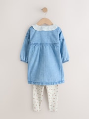 Denim Character Shirt Dress And Leggings Set (3mths-8yrs) - Image 6 of 8