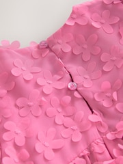 Rosa - Vestido de manga corta con diseño de flores en 3D (3 meses - 8 años) - Imagen 10 de 10