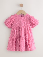 Rosa - Vestido de manga corta con diseño de flores en 3D (3 meses - 8 años) - Imagen 6 de 10