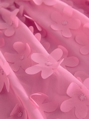 Rosa - Vestido de manga corta con diseño de flores en 3D (3 meses - 8 años) - Imagen 8 de 10