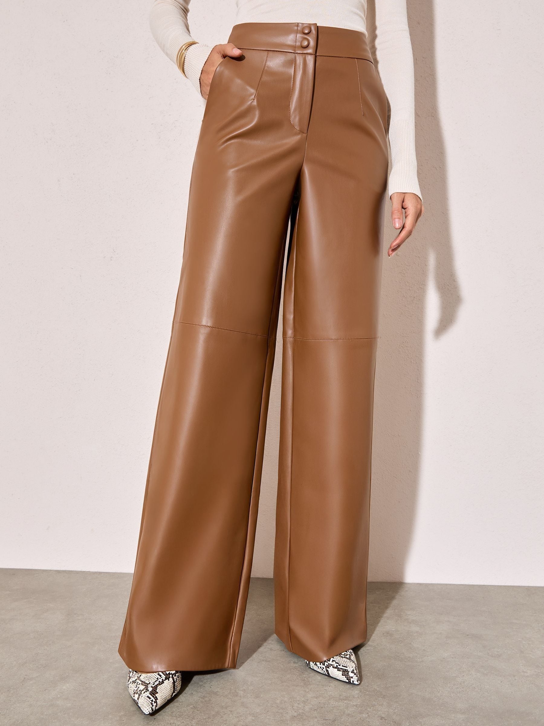 Buy Friends Like These X Lucy Mecklenburgh Tan Brown Faux Leather