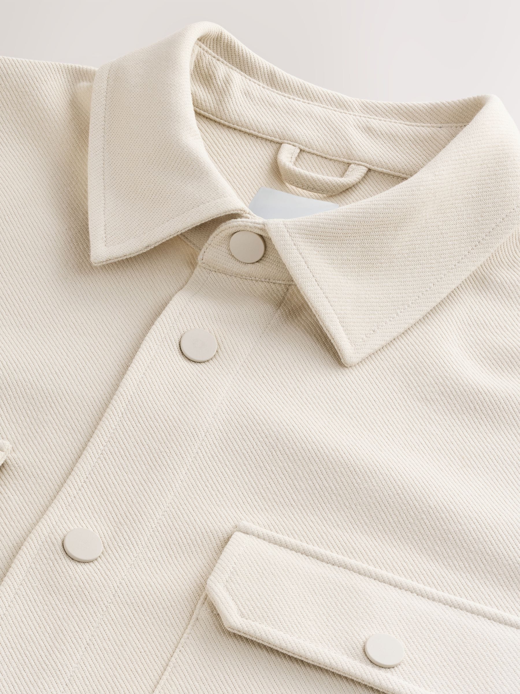 Buy Ecru White Jersey Twill Popper Shacket from Next South Africa