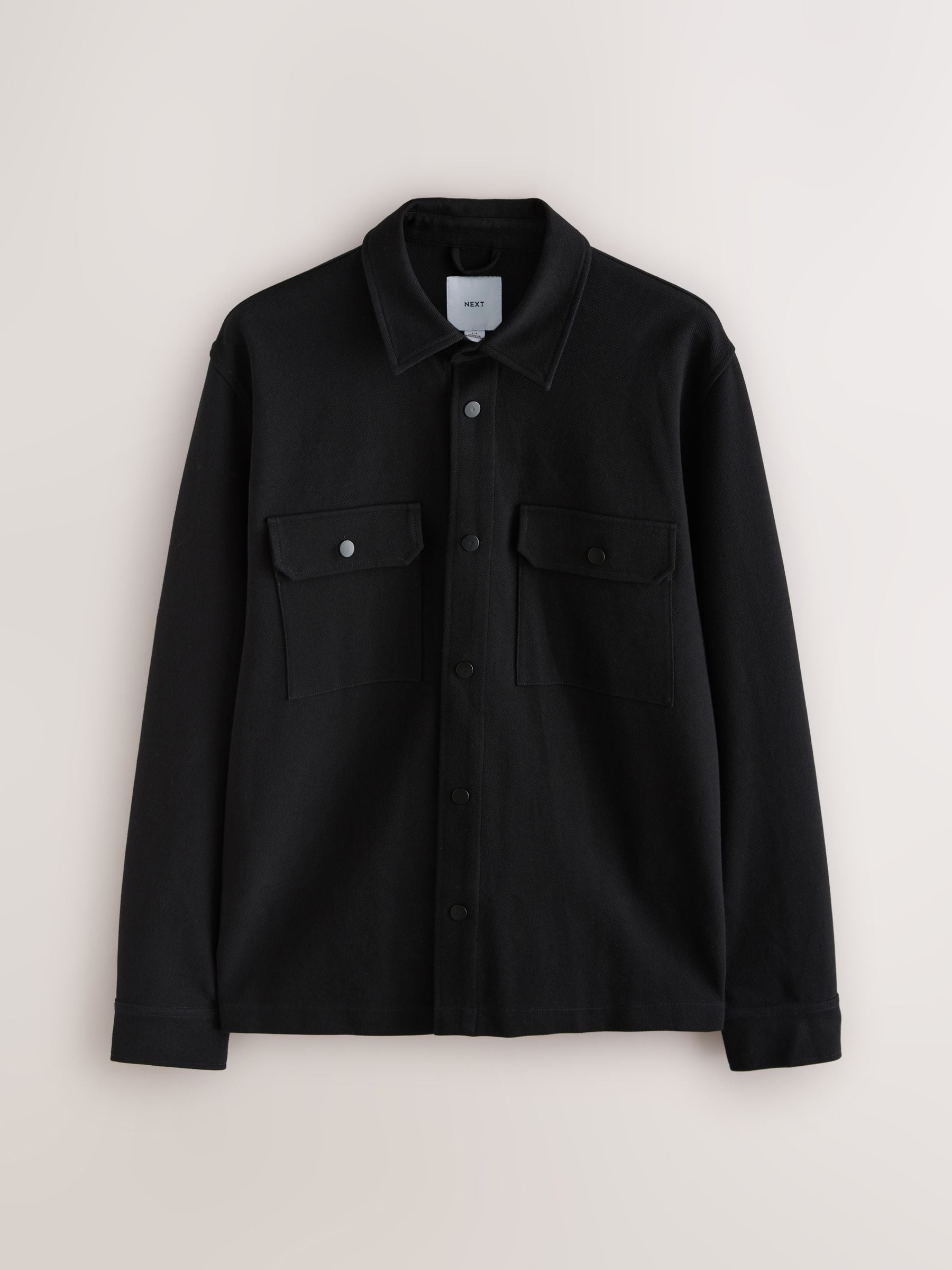 Buy Black Jersey Twill Popper Shacket from Next South Africa