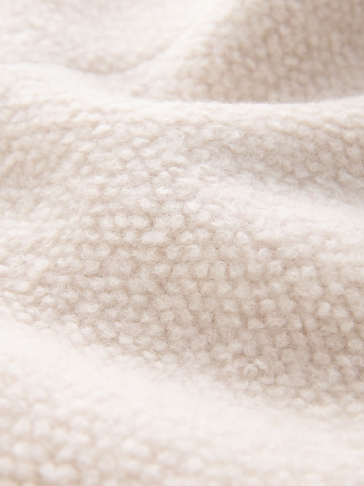 Ecru White Regular Fit Signature 100% Merino Wool Collared Cardigan - Image 8 of 8