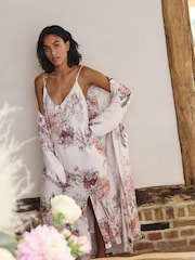 Pink Floral Lightweight Floral Print Slip - Image 3 of 11