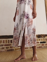 Pink Floral Lightweight Floral Print Slip - Image 5 of 11