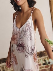 Pink Floral Lightweight Floral Print Slip - Image 7 of 11
