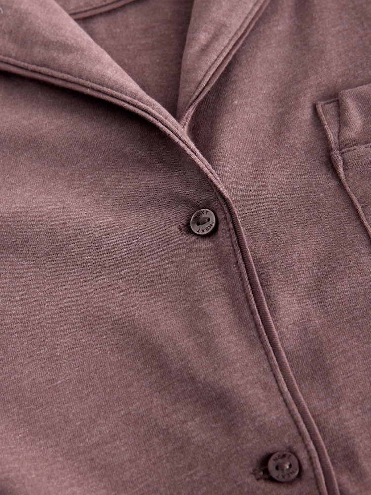 Mocha Brown Jersey Night Shirt - Image 2 of 3