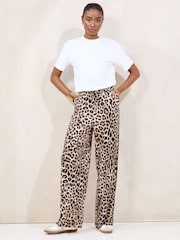 Imprimé Léopard - Pantalon large Lipsy froissé - Image 3 of 4