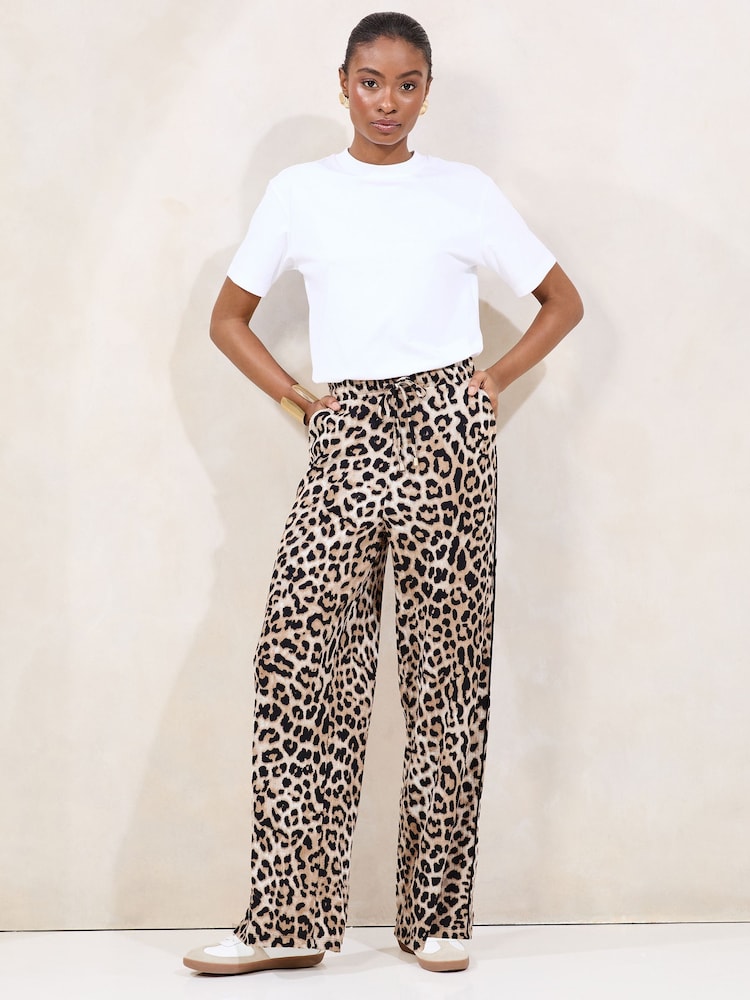 Imprimé Léopard - Pantalon large Lipsy froissé - Image 3 of 4