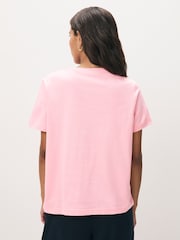 GANT Pink Regular Fit 100% Cotton Shield T-Shirt - Image 2 of 2