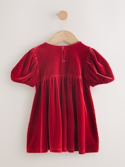Red Velvet Frill Party Dress (3mths-8yrs) - Image 2 of 6