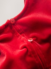Red Velvet Frill Party Dress (3mths-8yrs) - Image 3 of 6
