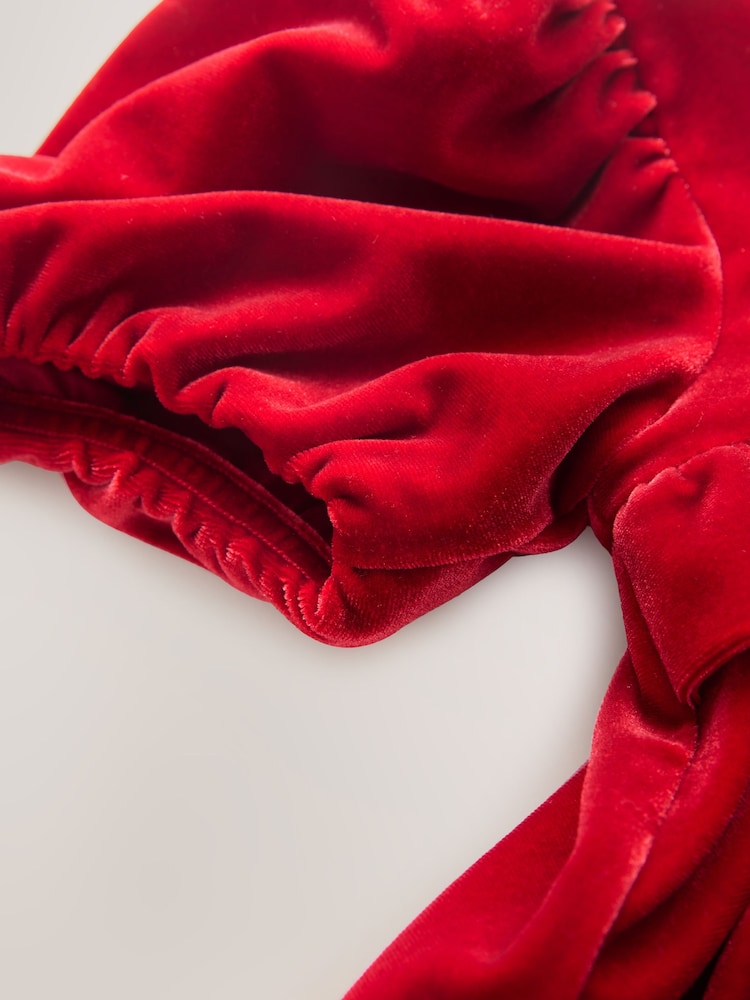 Red Velvet Frill Party Dress (3mths-8yrs) - Image 6 of 6