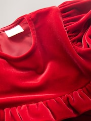Red Velvet Frill Party Dress (3mths-8yrs) - Image 9 of 10