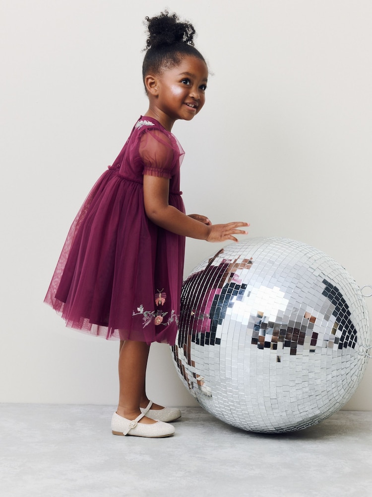Beerenrot - Partykleid aus besticktem Netzstoff (3 Monate–10 Jahre) - Bild 2 von 9 Beerenrot - Partykleid aus besticktem Netzstoff (3 Monate–10 Jahre) - Bild 2 von 9