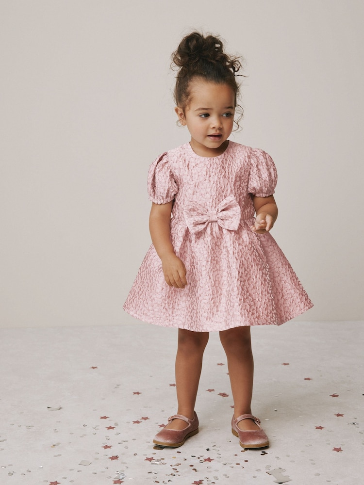 Pink Animal Jacquard Prom Dress (3mths-8yrs) - Image 2 of 8