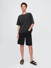 Grau - Gap – Gewaschenes UltraSoft schweres, kastenförmiges T-Shirt - Bild 4 von 5
