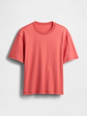 Pink - Gap – Gewaschenes UltraSoft schweres, kastenförmiges T-Shirt - Bild 4 von 4