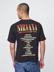 Gap Black Nirvana Heavyweight Cropped Graphic T-Shirt - Image 2 of 5