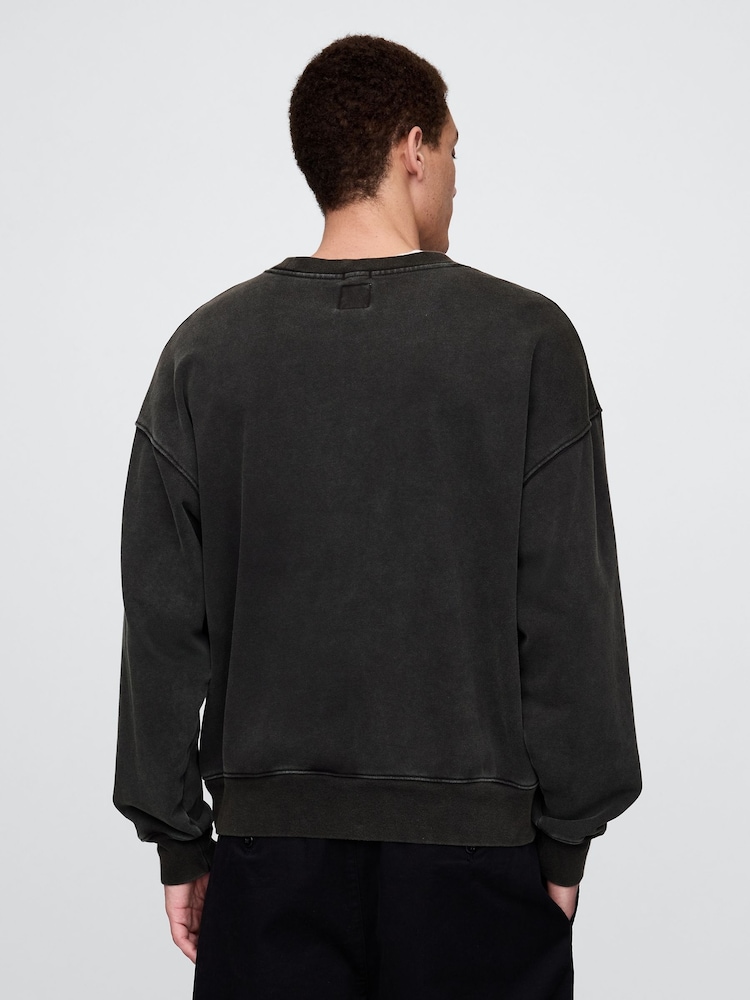 Gap Black Kermit The Muppets Oversized Crew Neck Sweatshirt - Image 2 of 5