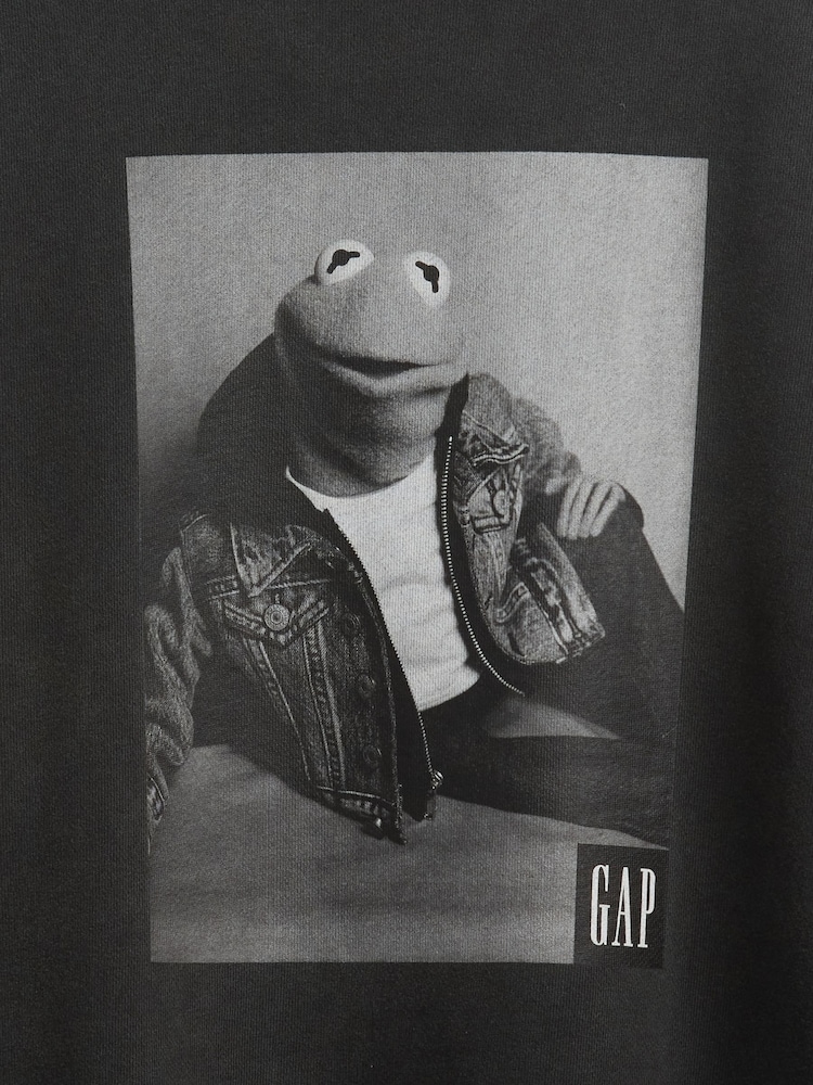Gap Black Kermit The Muppets Oversized Crew Neck Sweatshirt - Image 5 of 5
