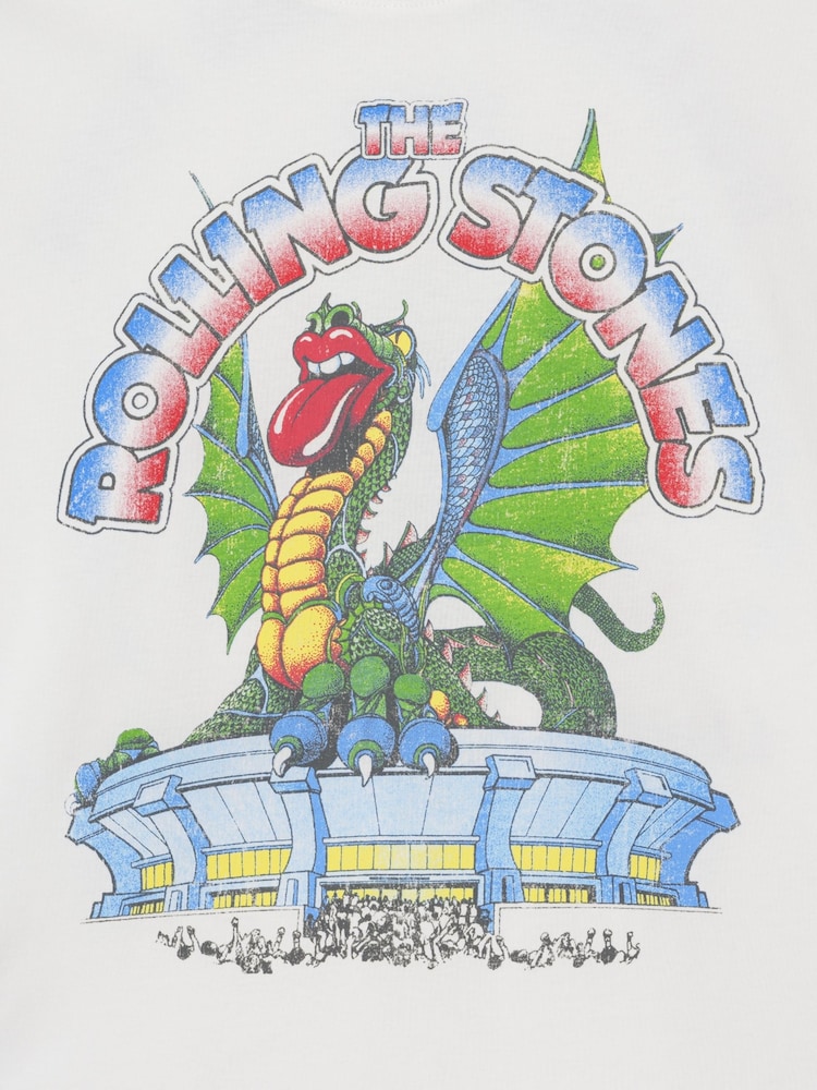 Gap White The Rolling Stones Short Sleeve Graphic Band T-Shirt - Image 3 of 3 Gap White The Rolling Stones Short Sleeve Graphic Band T-Shirt - Image 3 of 3