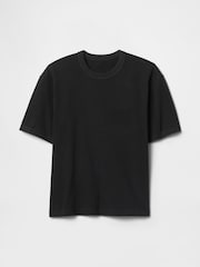 Schwarz - Gap – Gewaschenes UltraSoft schweres, kastenförmiges T-Shirt - Bild 4 von 5