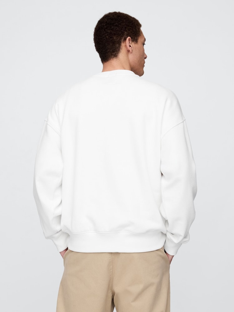 Gap White Miss Piggy The Muppets Oversized Crew Neck Sweatshirt - Image 2 of 4