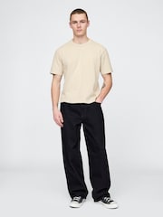 Beige - Gap – Gewaschenes UltraSoft schweres, kastenförmiges T-Shirt - Bild 3 von 4