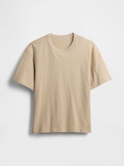 Beige - Gap – Gewaschenes UltraSoft schweres, kastenförmiges T-Shirt - Bild 4 von 4